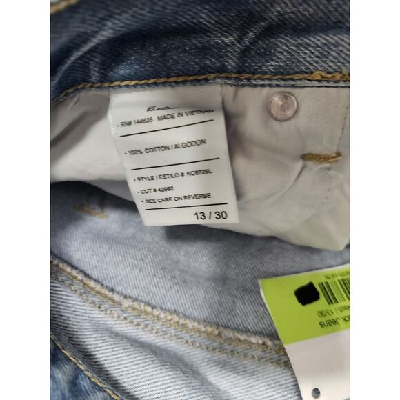 KanCan 90s Flare High Rise Jeans Size 13/30 Corset Back Lace Up Light Wash NWT - Picture 3 of 9